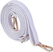 [Xiazw] Adjustable Soft PU Leather Shoulder Crossbody Purse Strap Bag Chain Replacement, White - Gold