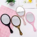 Standing Makeup Dresser Mirror Oval-Shape Vintage Handheld Mirror Vanity Mirror