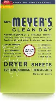 Dryer Sheets, 80 Count (Lemon Verbena, Pack - 1)