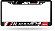 Rico Industries NASCAR Racing Denny Hamlin Black Chrome Frame with Decal Inserts 12" x 6" Car/Truck Auto Accessory