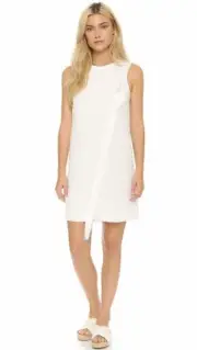 Rebecca Taylor Black Silk Fringe Trim Sleeveless Crepe Dress Size 0