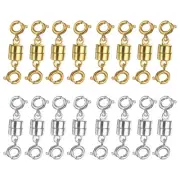 16pcs Double Necklace Clasps and Closures Converters, Gold, Silver