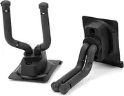 2Pcs Guitar Hook Wall Mount Holder,Metal Universal Mount Stand for Bass Violin Ukulele,String Instrument Accessories (Black)