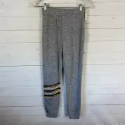 Madden Girl Girls Sequined Leg Stripe Pull On Jogger Pants Sz L Gray Soft Knit