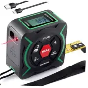 2-in-1 Tape Measure with Laser, 197-ft Laser Tape Measure & 9.8-ft Self