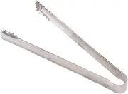 T&F Ice Thongs Sugar Tongs Stainless Steel Candy Tongs Mini Serving Tongs for Wedding Birthday Party Kitchen Bar (Silver)