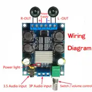 TPA3116 D2 50W+50W 50Wx2 Dual Channel DC4.5-27V Power Amplifier Board Stereo