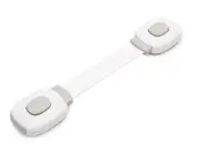 2PCS Child Proof Safety Locks Baby Proofing Cabinet Lock Adjustable Strap Latches Door Latches for Drawers-Grey