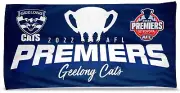 Geelong Cats 2022 AFL Premiers Beach Towel PH2. AFL Football