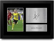 HWC Trading FR A4 Julian Brandt Borussia Dortmund Gifts Printed Signed Autograph Picture for Football Fans and Supporters - A4 Framed
