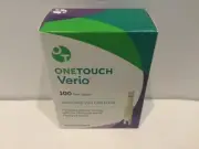 100ct One Touch Verio Blood Glucose Test Strips - Exp: 9-30-26 - Free Shipping