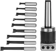 High Hardness Carbon Steel F1 Boring Head Adapter 1-1/2-18 Tail Thread M12 MT3 Shank Tail Thread Milling Boring Bar Tool Boring Tool