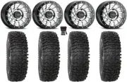 Raceline Squad Bdlk 15" Wheels Si +10mm 32" RC500S Sticky Tires Ranger XP 9/1K