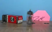 Radio Tubes 12AT7 ECC81 RCA Black Plate Square Getter NOS