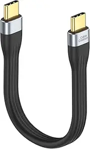 Short USB C Cable 6inch,CableCreation USBC to USBC PD FastCharging Cord, USB Type C Cable for Power Bank 60W,Compatible with MacBook Pro Air,ipad pro,Chromebook Pixel,Galaxy S22,Black.