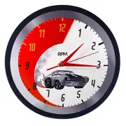 Wall Clock 11” Metal Printed Wall Clock Silent Quartz 1969 Camaro Inspired USA