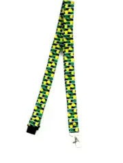 Break Away Lanyard Pinstripe Pineapple Design w Clip for I.D. or Keys 22 inches