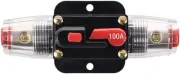 100A Inline Circuit Breaker Fuse Holder for 12V-48V DC Car Audio Systems
