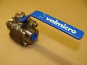 NEW VALMICRO 3/8" THREADED A105 CLASS 800 FULL PORT 3-PIECE FIRE SAFE BALL VALVE