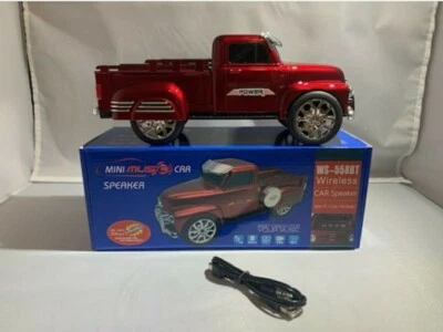 Red Truck Loud Speaker Portable Bluetooth USB Port/FM Radio/Aux Inputs