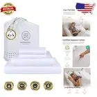 Soft Sateen 400 Thread Count Egyptian Cotton Full Size Sheets - Machine Washable