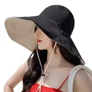 Bucket Hat Unisex Cap for Fishing Hiking Camping Outdoor Sun Beach-Black