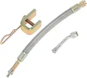 X AUTOHAUX 1 Set 135 Degree Copper Tire Valve Extension with Flexible Stainless Steel 180mm Tyre Valve Stem Extender for Car Motorcycle RV Truck Bike