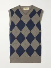[Purdey] Purdey - Argyle Cashmere Tank - Beige - UK 18 UK 18 Neutrals