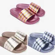 Kenneth Cole Reaction Women's Pool Pipes Slides.