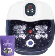 Foot Spa Tub of 16 OZ Lavender Epsom Salt, Foot Soaker with Temperature Control