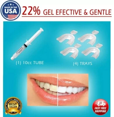 Sensitive Teeth Whitening Kit 10ml Syringe 22% White Gel Refill Bleach