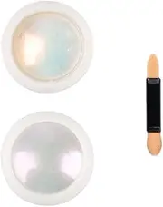 Chrome Nail Powder, 1pc Chameleon Metallic Nail Art Pigment Powder with Sponge Stick, Mermaid Chrome Nail Powder, Magic Holographic Dust for Home Salon Use (XS-01 Blue)