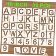 DZXCYZ Alphabet Letter Stencils 36 Pcs Reusable Plastic Letter Numbers 10 Inch