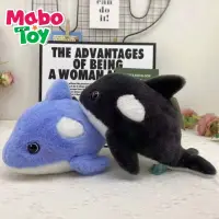 在飛比找蝦皮購物優惠-MaboToy可愛海洋仿真虎鯨動物玩偶公仔鯨魚毛絨玩具睡覺女