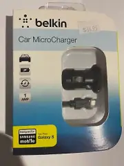 Belkin Car MicroCharger with micro-USB Connector in Black F8M127tt03. Brand New.