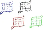 4Pcs Heavy Duty Motorbike Luggage Stretch Net Elastic Cargo Net with Hooks for Secure Storage Random Colors Prevents Items from Falling Durable and Tough