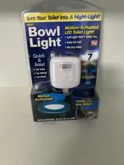 Toilet Bowl Night Light Smart Motion Activated AS SEEN ON TV Brand New