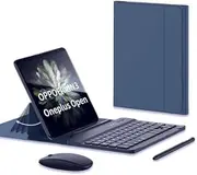 [Jarttarn] Compatible with Samsung Galaxy Z Fold 5 Folding Screen Mobile Phone, Portable Bluetooth Keyboard Case + S Pen + Mouse + Keyboard, Stand Holster Pen Slot for Galaxy Z Fold 5 (Green)
