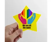 We Are All The Same Star Sticker Paster Vinyl Car Tags Decoration Decal