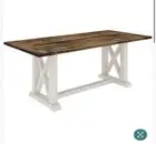 Hamptons Coastal Dining Table 240cm Solid Acacia Timber