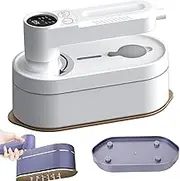 Portable Clothes Steamer, 1200 W Handheld Steamer with 110 ML Water Tank, LCD Screen, 10 S Fast Heat Up and Folding Handle, Horizontal and Vertical Steamer for Home, Office, Travel White