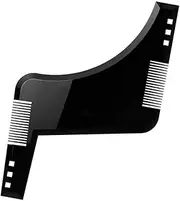 Beard Shaping Template, All in One Beard Styling Tool, Beard & Mustache Shaping Styling Comb, Mustache Lineup Edge Stencil, Perfect for Trimming, Mustache, Goatee, Neckline (1 PCS)