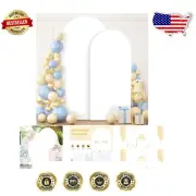 Versatile White Arch Covers Set of 2 - Easy-Fit Backdrop for Events 6ft & 7.2ft
