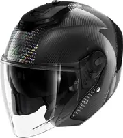 Shark RS Jet Carbon Ikonik, open face helmet , color: Black/Rainbow , size: XL
