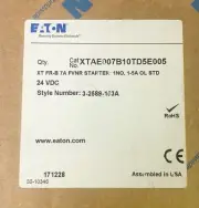 EATON XTAE007B10TD5E005 XT FR-B 7 AMP 24 VAC FVNK Starter 1-5 AMP Overload