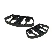 Burly MX Style Passenger Footboards, Black, for Harley-Davidson FLT 84-17