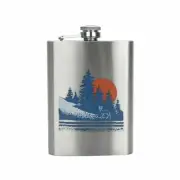 Stainless Steel Flask with Attached Cap and Easy-pour Funnel - Ozark Trail