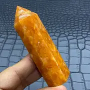 97g Natural Sunstone Quartz Crystal Obelisk Energy Tower Chakra Healing B655