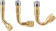 LIFKOME Inflator Accessory Set 3pcs Valve Stem Extenders 90° Bend for Cars Trucks Motorcycles Rvs