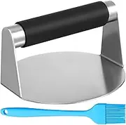 VICASKY Stainless Steel Burger Press, Burger Smasher Smash Burger Press Burger Press Smash Burger Smasher Meat Press Smash Burger Kit Hamburger Press Mince Meat Masher Steak Weight